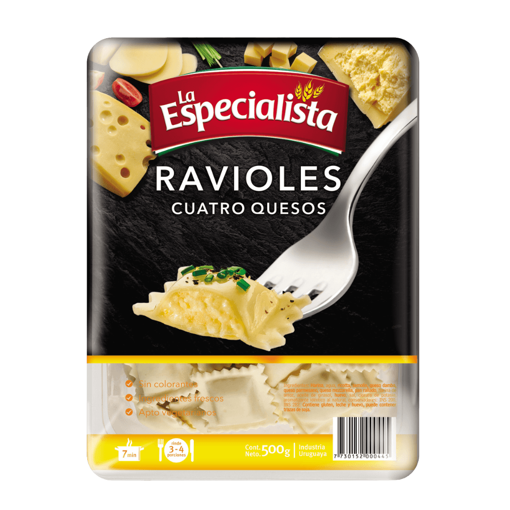Ravioles LA ESPECIALISTA 4 quesos 500 g